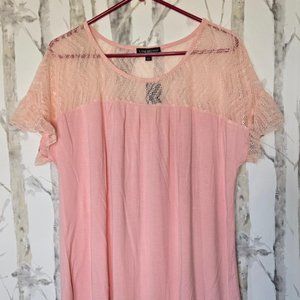 Lane Bryant Lace Detail Ruffle Top 22/24